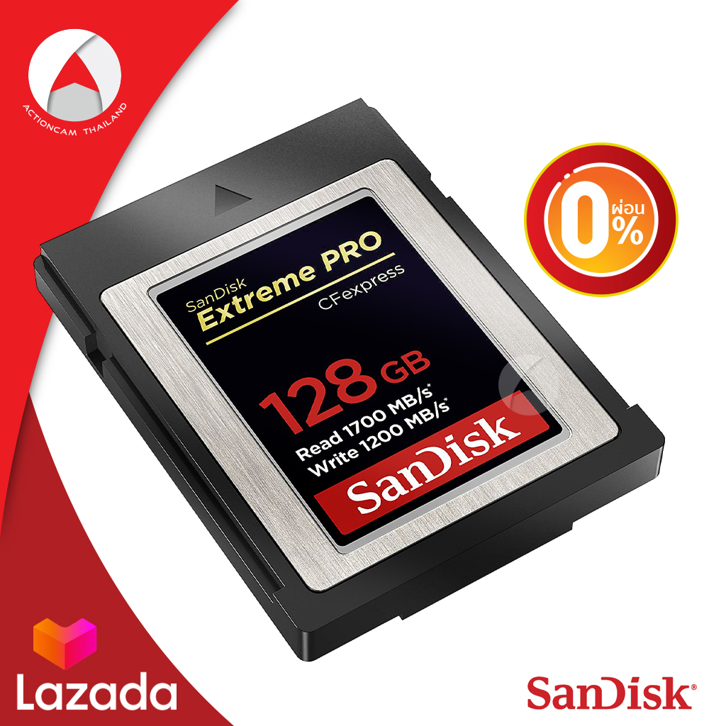 [ผ่อน 0%] SanDisk Extreme PRO CFexpress Card Type B 128GB ผ่อนนานสูงสุด 10 เดือน (SDCFE-128G-GN4NN) อุปกรณ์จัดเก็บข้อมูล เมมโมรี่การ์ด แซนดิส Compact Flash รับประกัน Limited Lifetime ปี โดย Synnex