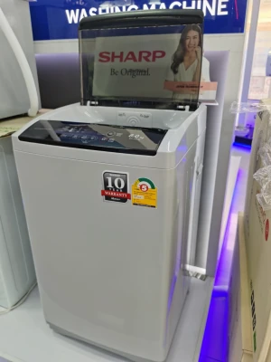 รุ่นใหม่ SHARP เครื่องซักผ้าฝาบน รุ่น ES-W8-SL ขนาด 8.0 Kg รับประกันมอเตอร์ซัก 10ปี