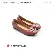 ภาพขนาดย่อของภาพหน้าปกสินค้าLA BELLA รุ่น LB ELITE BAGUETTE CRYSTAL - ROSY BROWN จากร้าน La Bella Soft Shoes บน Lazada
