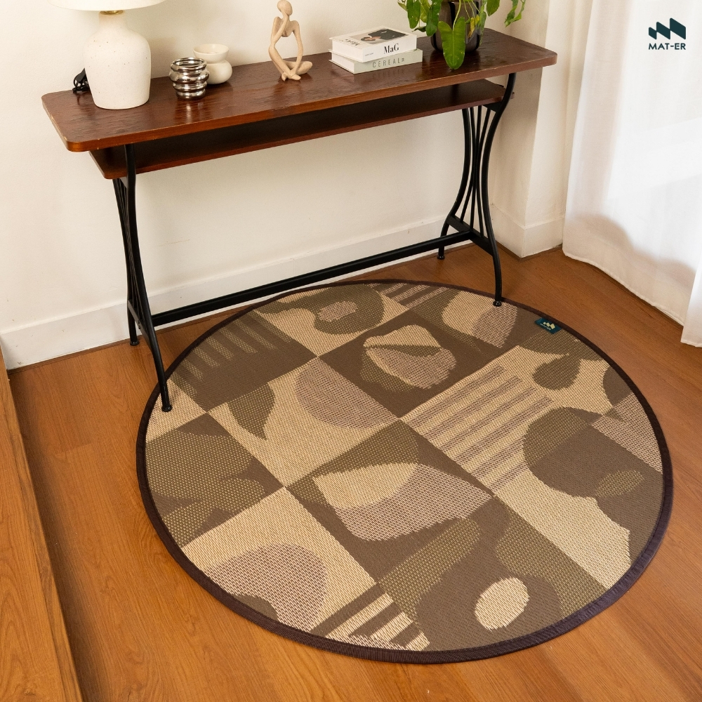 Mat-Er Urban Bliss Round Mat, Olive Glow Color – an Eco-Friendly Mat, Tightly Woven, Strong and Durable for Use. ราคา 1,350 บาท*ส่งฟรี
