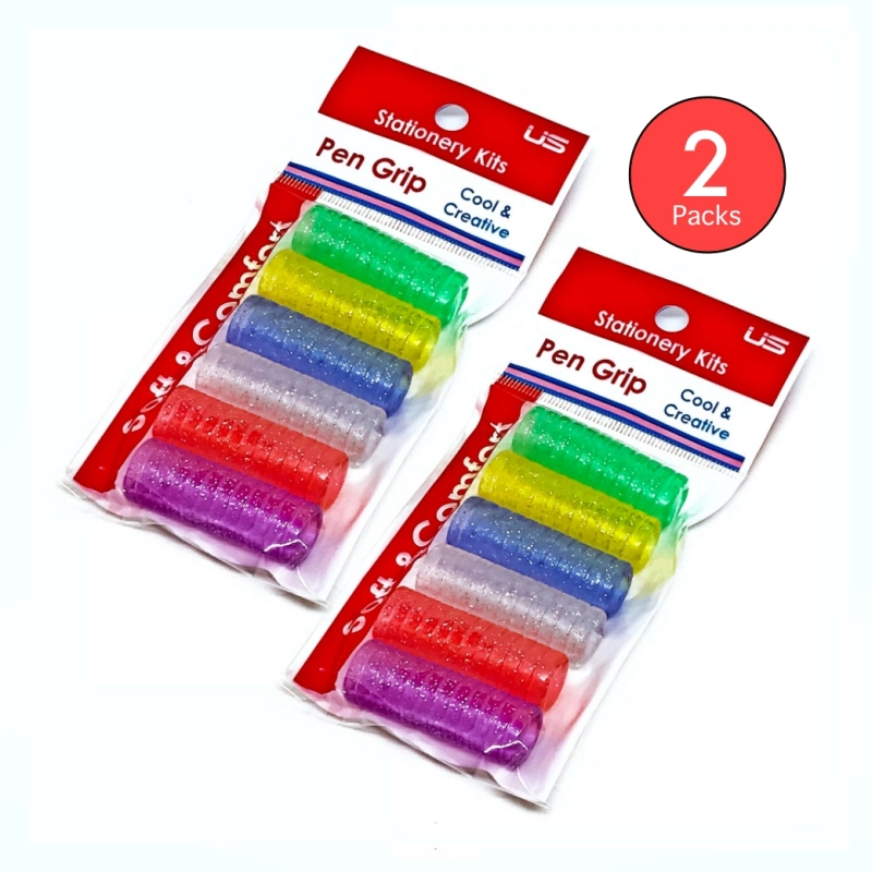 ภาพหน้าปกสินค้าUS Silicone Pencil Grip Pen Grips (Pack of 6) 2 Packs