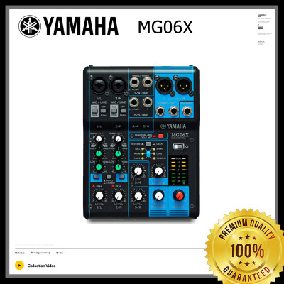 ดูภาพ MG06X Yamaha Mixer ขนาด 6 ช่อง เอฟเฟค ( สำหรับงาน ผสมสัญญาณเสียง ขนาดเล็ก )ของแท้ 100% เพิ่มเติม MG06X Yamaha Mixer ขนาด 6 ช่อง เอฟเฟค ( สำหรับงาน ผสมสัญญาณเสียง ขนาดเล็ก )ของแท้ 100%