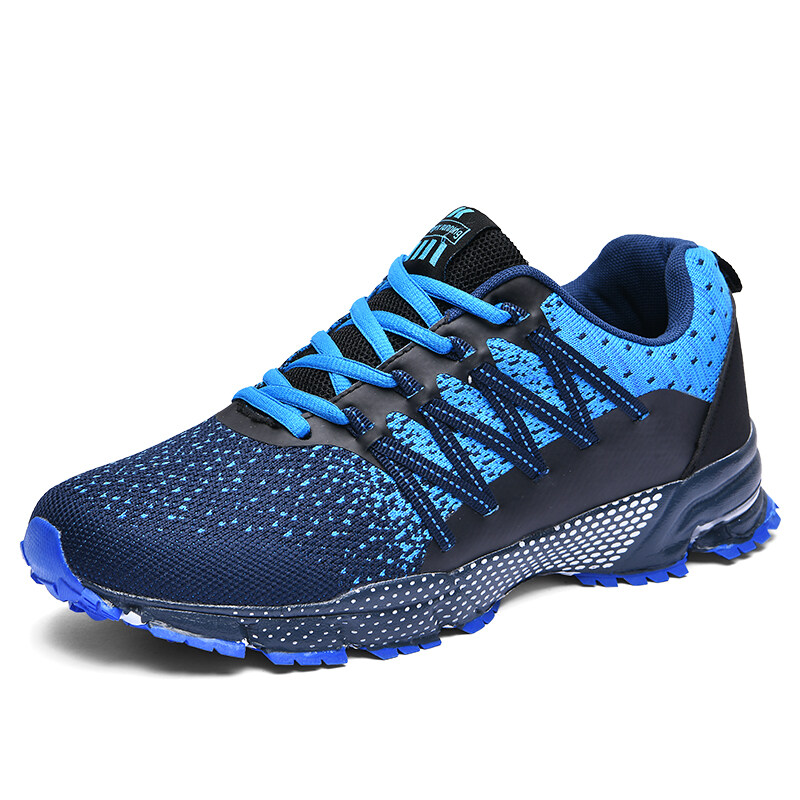 Men Golf Shoes Breathable Mesh Sport Walking Sneakers Black Blue Professional Spikeless Golf Trainers