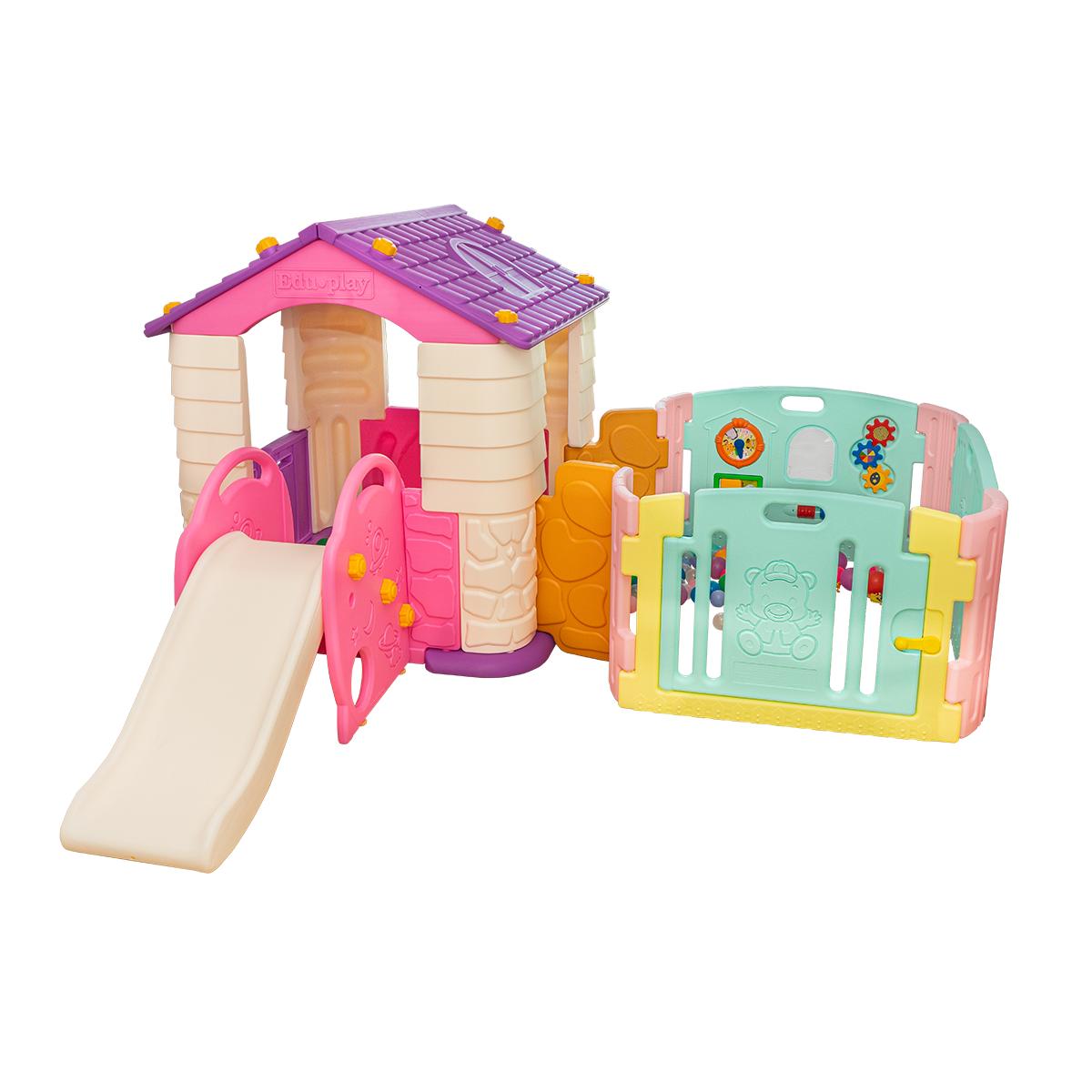 บ้านพลาสติกเด็ก หลังคาส้มต่อโต๊ะต่อเก้าอี้ Eduplay (PH-TBBP49C) ผลิตและนำเข้าจากประเทศเกาหลีแท้ 100% ราคา 10,900 บาท*ส่งฟรี
