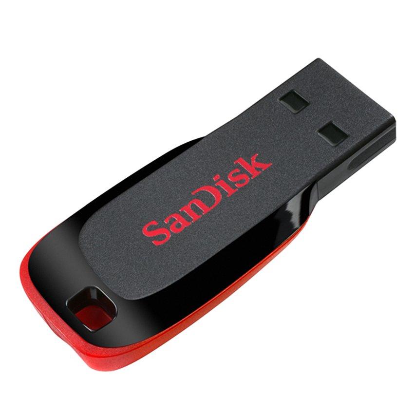 Sandisk Cruzer Blade 16GB - Black/Red (SDCZ50_016G_B35) ( แฟลชไดร์ฟ  usb  Flash Drive )