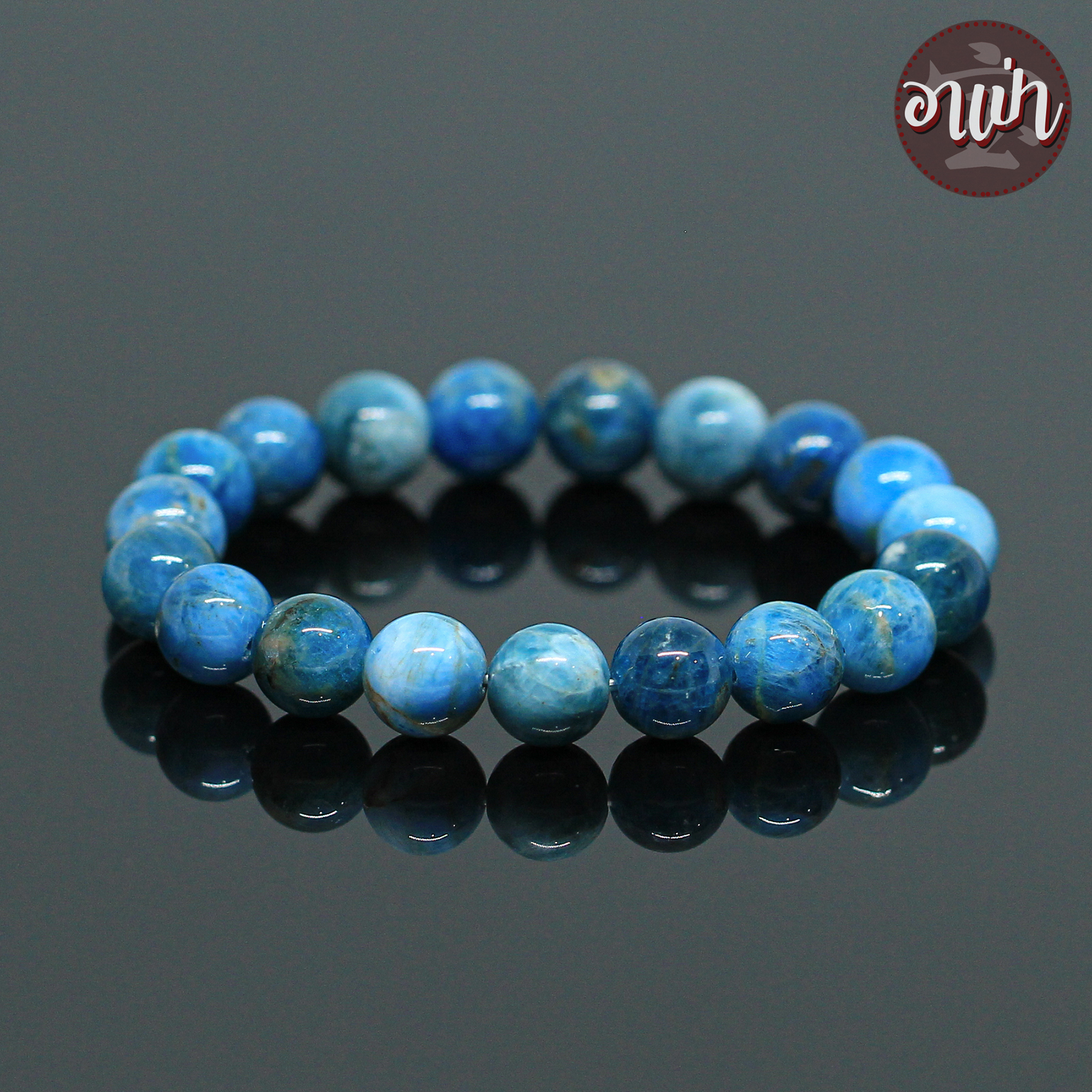 อาเป่า หินอพาไทต์ Apatite ขนาด 10 มิล คัดหิน กำไลหินสี หินอะพาไทต์ กำไลหินนำโชค หินสีฟ้า หินมงคล สร้อยข้อมือ เครื่องรางนําโชค กำไลข้อมือ ราคา 879 บาท*ส่งฟรี