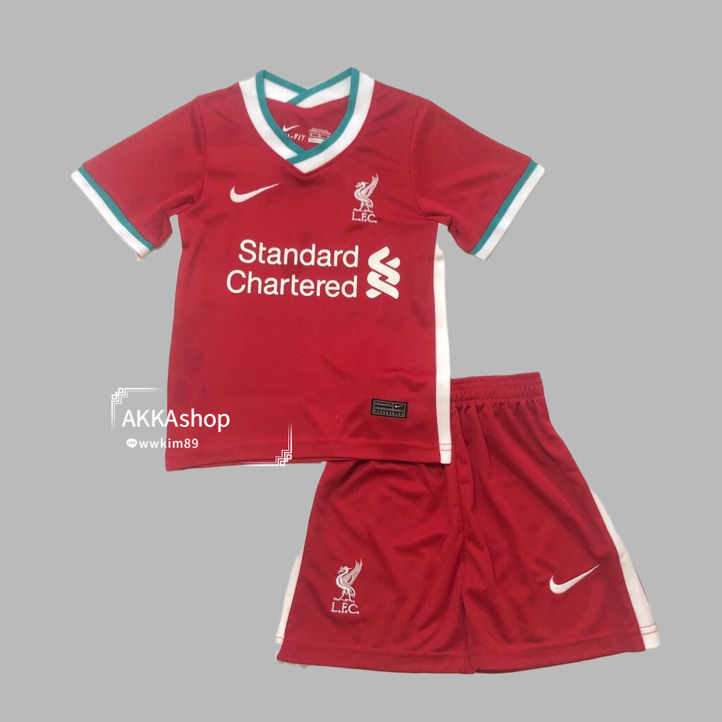 ชุดกีฬาฟุตบอลเด็ก 20-21 Liverpool Home ชุดเด็ก (เสื้อ + กางเกง) สินค้าเกรด AAA ผ้านิ่มใส่สบายรับประกันคุณภาพ （2022 หรือ ฤดูกาลเก่า 2021）