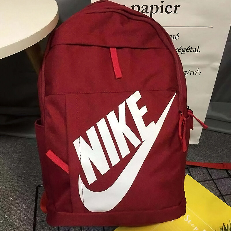 Nike boy และสาวกระเป๋านักเรียนมัธยมต้นกระเป๋าสะพายวิทยาลัยกระเป๋าเดินทางกีฬาของแท้ NiKe backpack