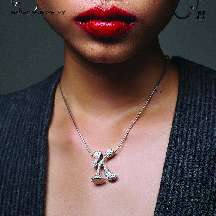 Haus of Jewelry - Ever Pave Alphabet 3 cm. Silver925 with Cubic Zirconia Diamonds (Pre-Order) *Other Letters Can Be Ordered. Chat Us. Pre-Order Takes Approximately 4-5 Weeks ราคา 8,990 บาท*ส่งฟรี