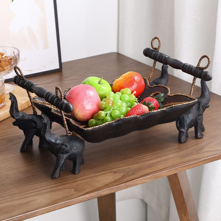 THAILUCKY Butterfly tray fruit tray wood tray with handle tray engraver tray hotel dessert tray square home decoration display props beautiful ราคา 999 บาท*ส่งฟรี