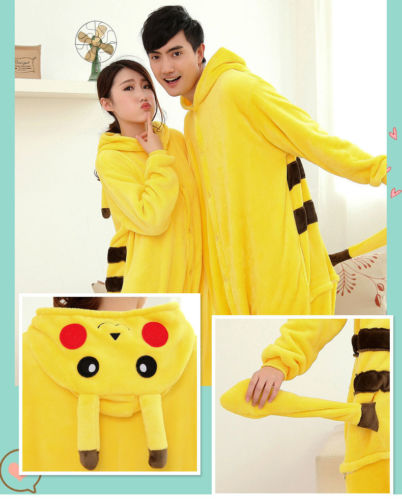 Bj Pokemon|pikachu Plush Pajama Set - Pokemon Couples Sleepwear For Adults