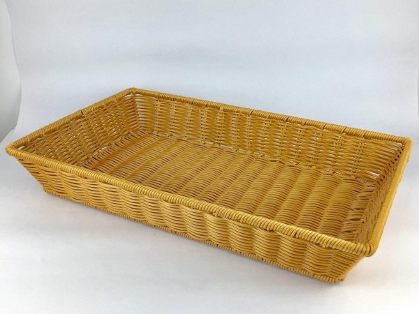 ตะกร้าสานสี่เหลี่ยมผืนผ้า สีน้ำตาล วัสดุ PVC สาน สามารถล้างในเครื่องล้างจานได้ ราคา 650 บาท*ส่งฟรี