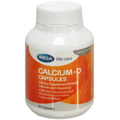 Mega Calcium D 60 Capsules - เมก้า วีแคร์ แคลเซียม ดี 60 แคปซูล