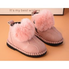 ((กันน้ำซึมพร้อมลุยหิมะ)) บูทกันหนาวเด็ก รองเท้าบูทกันหนาวเด็กวัยหัดเดิน  Snow Boots บู๊ทกันหนาวเด็ก รองเท้าบูทเกันหนาวเด็กผู้หญิง (Size 21 )