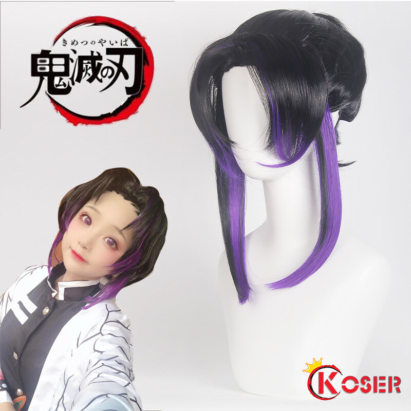 Tóc Giả Hóa Trang Kochou Shinobu Cosplay Kimetsu No Yaiba Cosplay KING Anime Demon Slayer Tóc Giả Hó