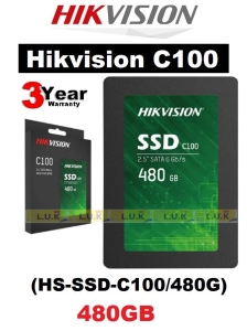 สินค้า 480GB SSD (เอสเอสดี) Hikvision HS-SSD-C100/480G Internal 2.5\" SATA III 6 Gb/s Read 550MB/s Write 502MB/s - รับประกัน3 ปี