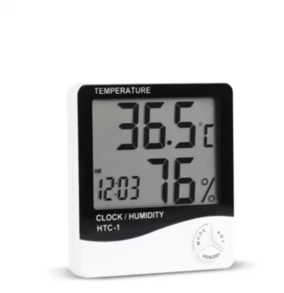 เครื่องวัดอุณหภูมิและความชื่น รุ่น HTC-1 (สีดำ/ขาว)