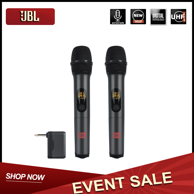 ไมโครโฟน ไมค์ลอยไร้สาย ไมค์อัดเสียงสตูดิโอ ไร้สาย JBL Wireless Microphone Set | เซ็ตไมค์ลอยคู่ ใช้งานได้ระยะไกลกว่า
