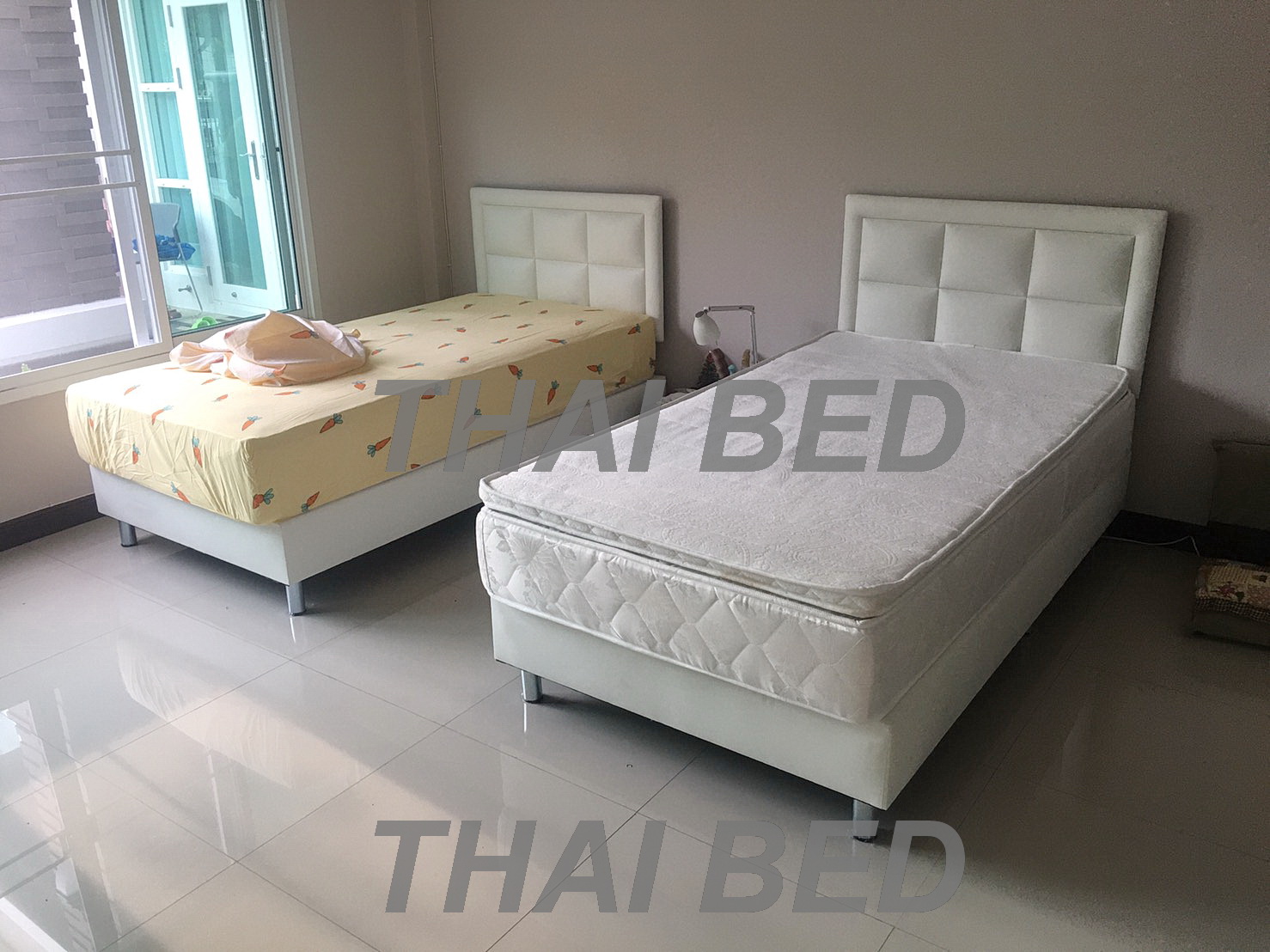 THAI BED เตียงบล๊อค เตียงบล็อค 3.5ฟุต รุ่น Studio จัดส่งทั่วประเทศ  Single size block bed.,Delivery nationwide