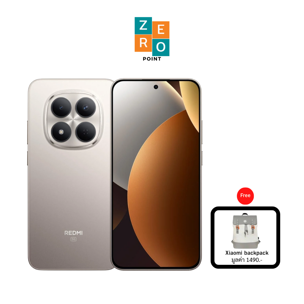 Xiaomi Redmi Note 15 Pro 5g (8/256) Free Xiaomi Backpack, 24-Month Warranty from Thai Center [Screen 6.83 Inches, Battery 6580Mah] (Zeropoint) ราคา 11,649 บาท*ส่งฟรี