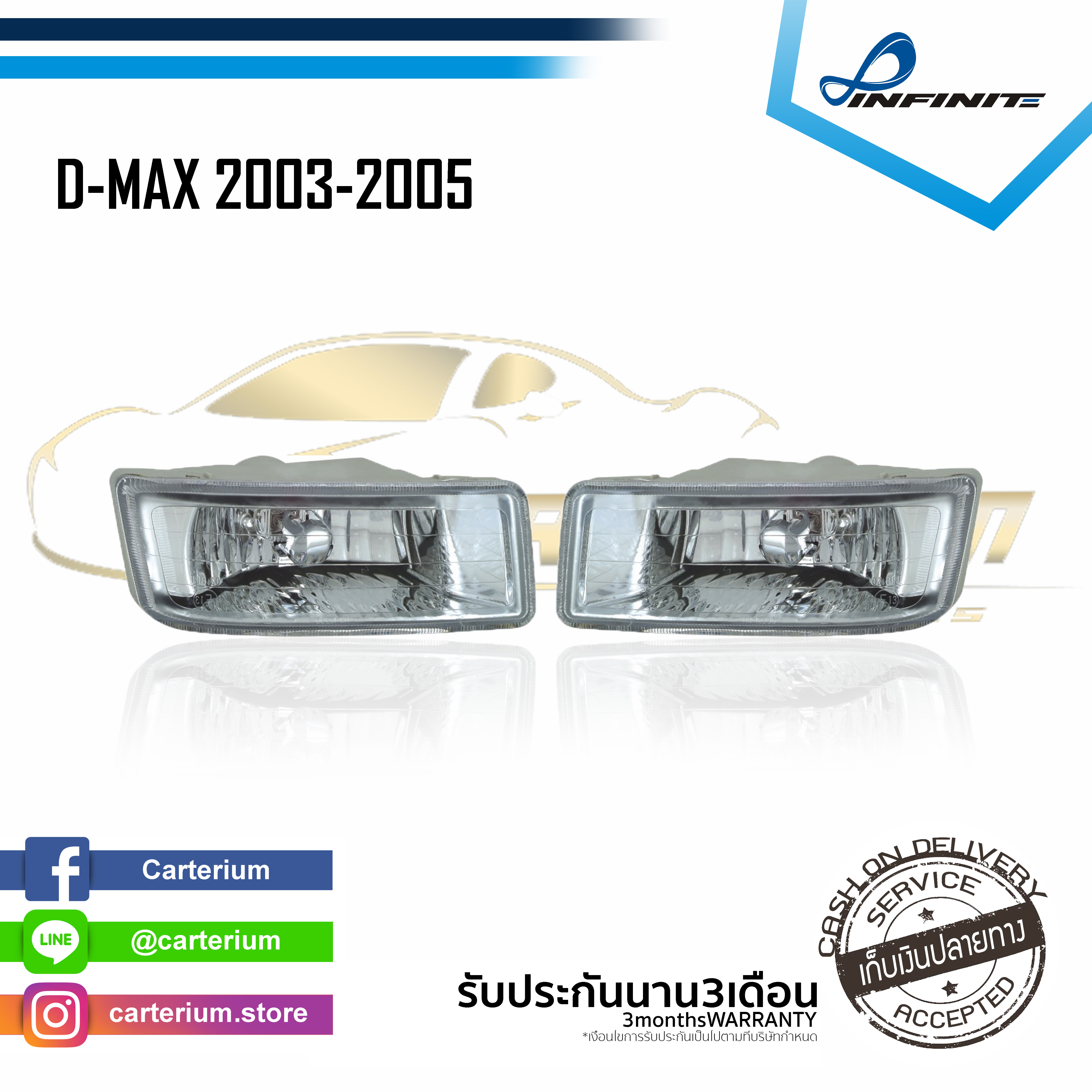 ไฟตัดหมอกดีแม็ก 2003 2004 2005 ISUZU D-MAX DMAX D MAX ปี2003-2004 spotlight สปอร์ตไลท์ foglight sportlight