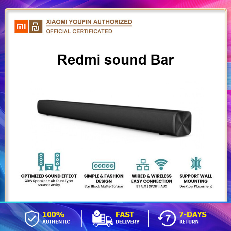 Xiaomi Redmi SoundBar TV Speaker ลำโพงซาวด์บาร์ ลำโพงเบสหนักๆลำโพงทีวี Wireless Bluetooth 5.0 ลำโพงไร้สายบลูทูธ ลำโพง 30W มาพร้อมขาแขวน