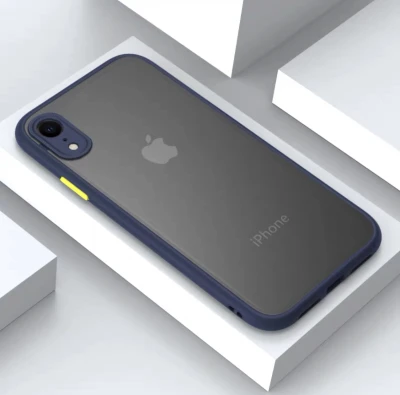 [ส่งจากไทย]Case iPhone XR เคสกันกระแทก ปุ่มสีผิวด้าน กันรอยกล้อง ขอบนิ่มหลังแข็ง (2)
