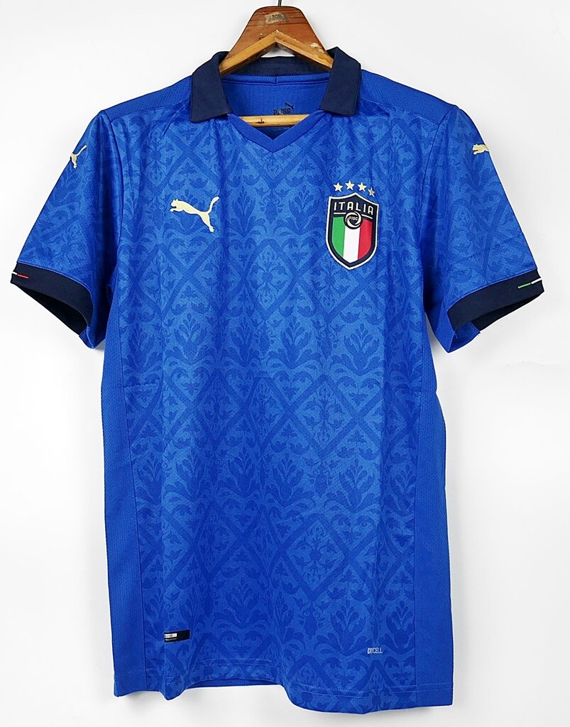 ITALY HOME EURO 2020 2021 BLUE FOOTBALL SHIRT SOCCER JERSEY