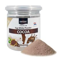 Swizer Albumin Egg White Powder Cocoa โปรตีนไข่ขาว(แบบผง) รสโกโก้ ขนาด 120 กรัม มีอัลบูมีนโปรตีนจากไข่ขาว 100%