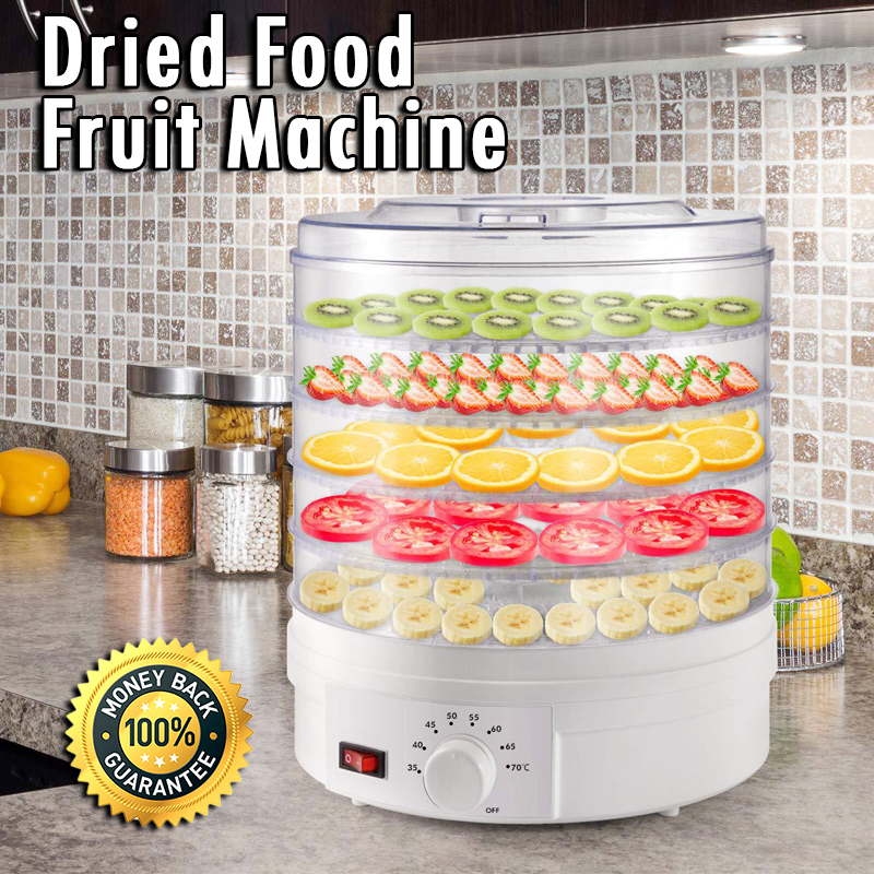 เครื่องอบผลไม้แห้ง ระบบลมร้อน 5ถาดซ้อนกัน เครื่องดูดความชื่นออกจากอาหาร Dried Food Dryer Machine New 2020 สินค้าพร้อมจัดส่ง