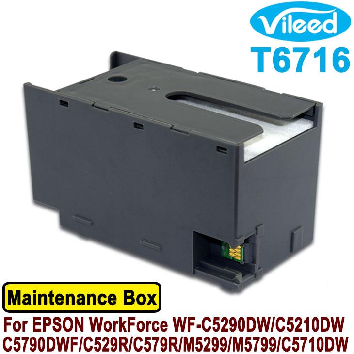 [จัดส่งทั่วไทย] T6716 T671600 C13T671600 PXMB8 Maintenance Box Cartridge Compatible for EPSON WorkForce for EPSON WF-C5290DW C5210DW C5790DWF WF-C529R C579R M5299 WF M5799 C5710DW Color Inkjet Printer