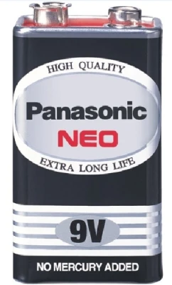 ถ่าน ไฟฉาย PANASONIC 9V Neo 6F22NT/1SL สีดำ (1ก้อน/แพ็ค)