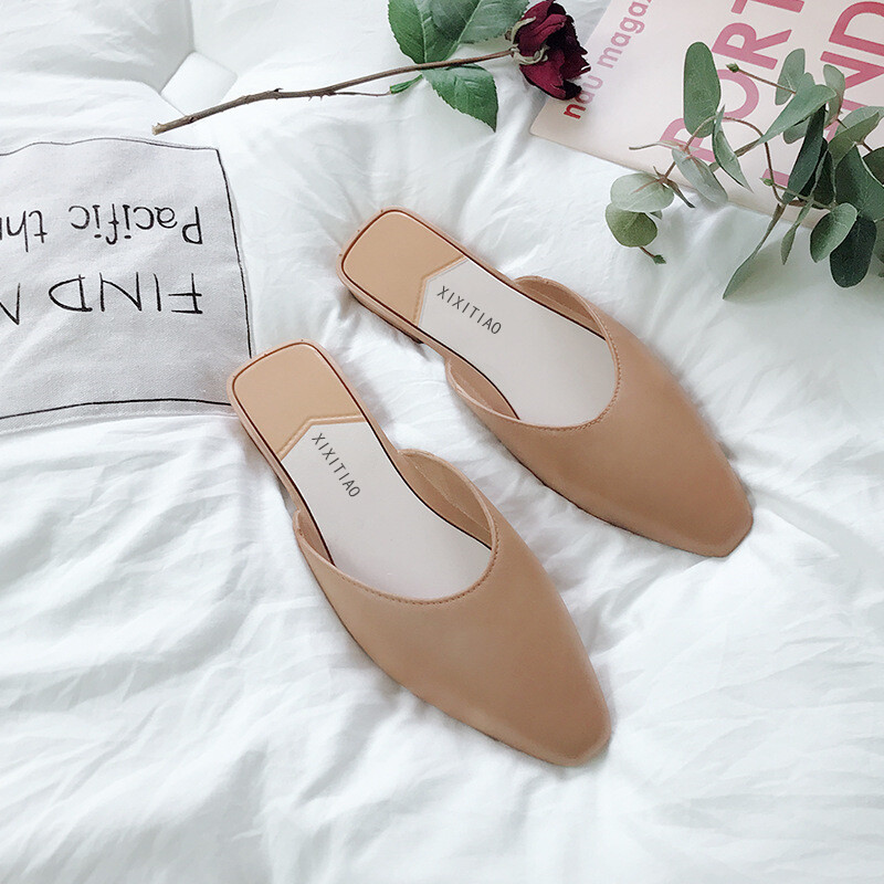 ☀ Korean Style ☀Slipper Shoes - รองเท้าแตะแบบสวมเปิดส้น ทำจากยางเทียม(PVC) โดนน้ำได้ไม่อัพชื้น