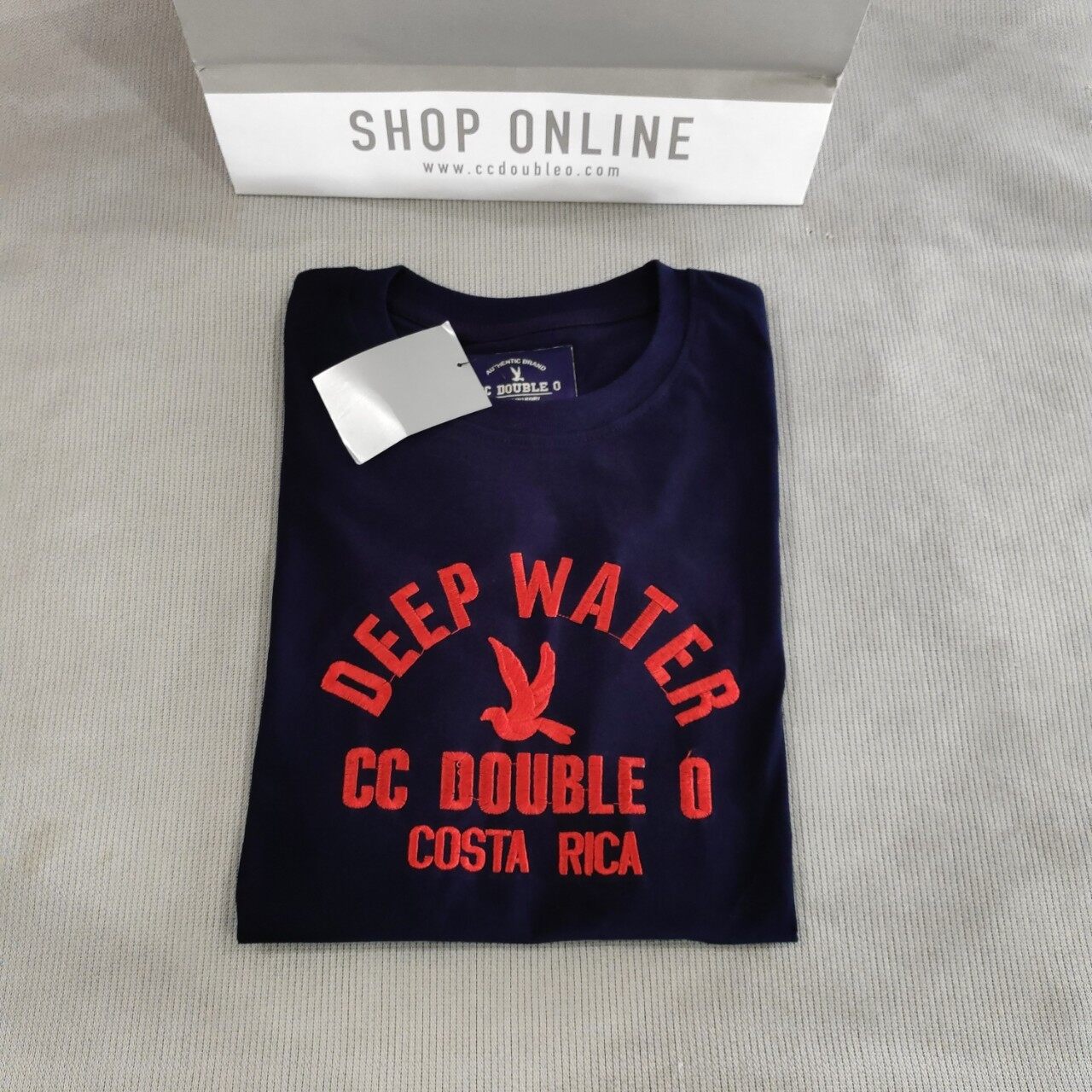 CC DOUBLE O เสื้อยืดงานปัก Cotton100% (Newyork-DEEP)