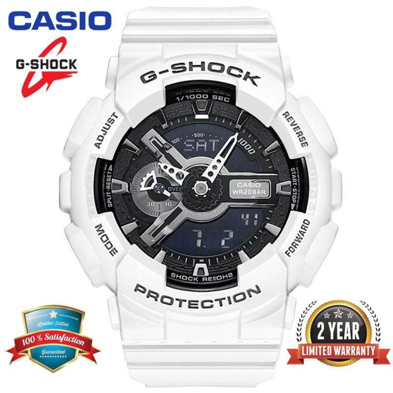 นาฬิกาCasio G-Shockรุ่นGA-110GW-7Aนาฬิกาผู้ชายสายเรซิ่นสีขาวรุ่นBlackhawkตัวขายดี