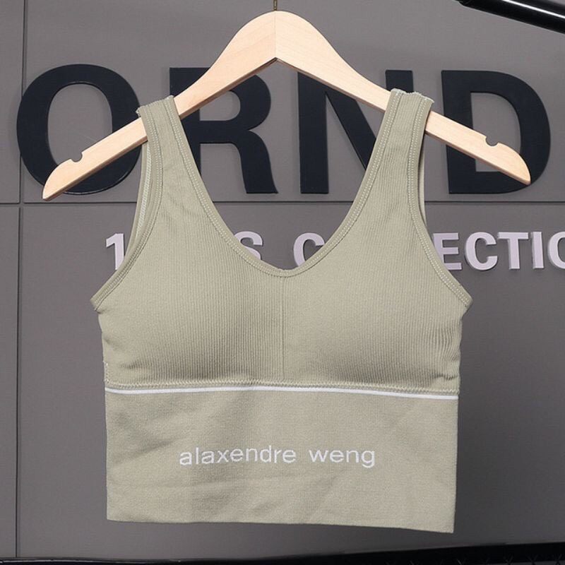 A47 สปอร์ตบรา​  Sport Bra เสื้อชั้นในไร้โครงใส่สบายผ้านิ่มผ้ายืดหยุ่นดี ข้างหลังเป็นรูปตัวU