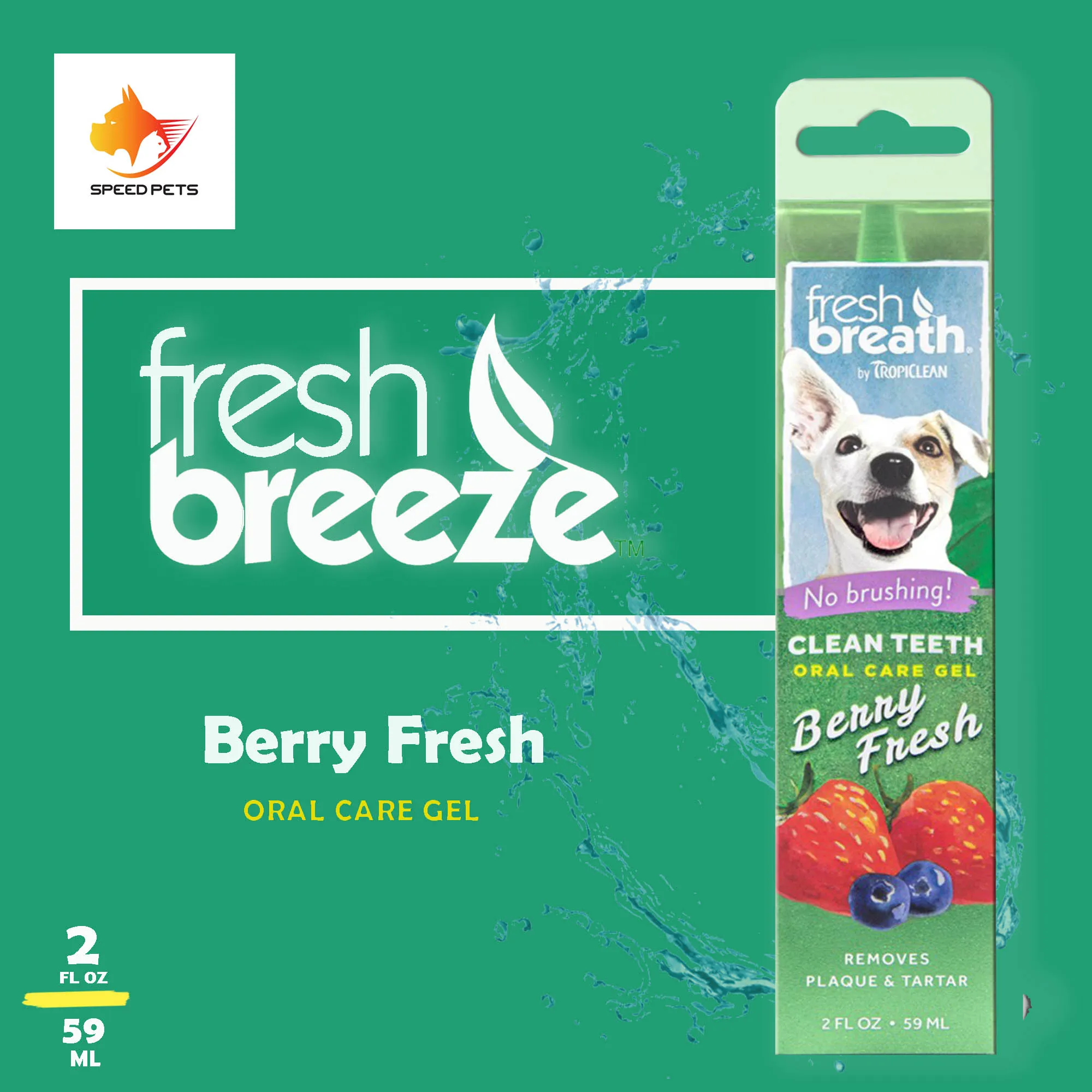 Tropiclean fresh breath Teeth gel dog cat เจลทำความสะอาด ฟัน สุนัข แมว ขจัดคราบหินปูน