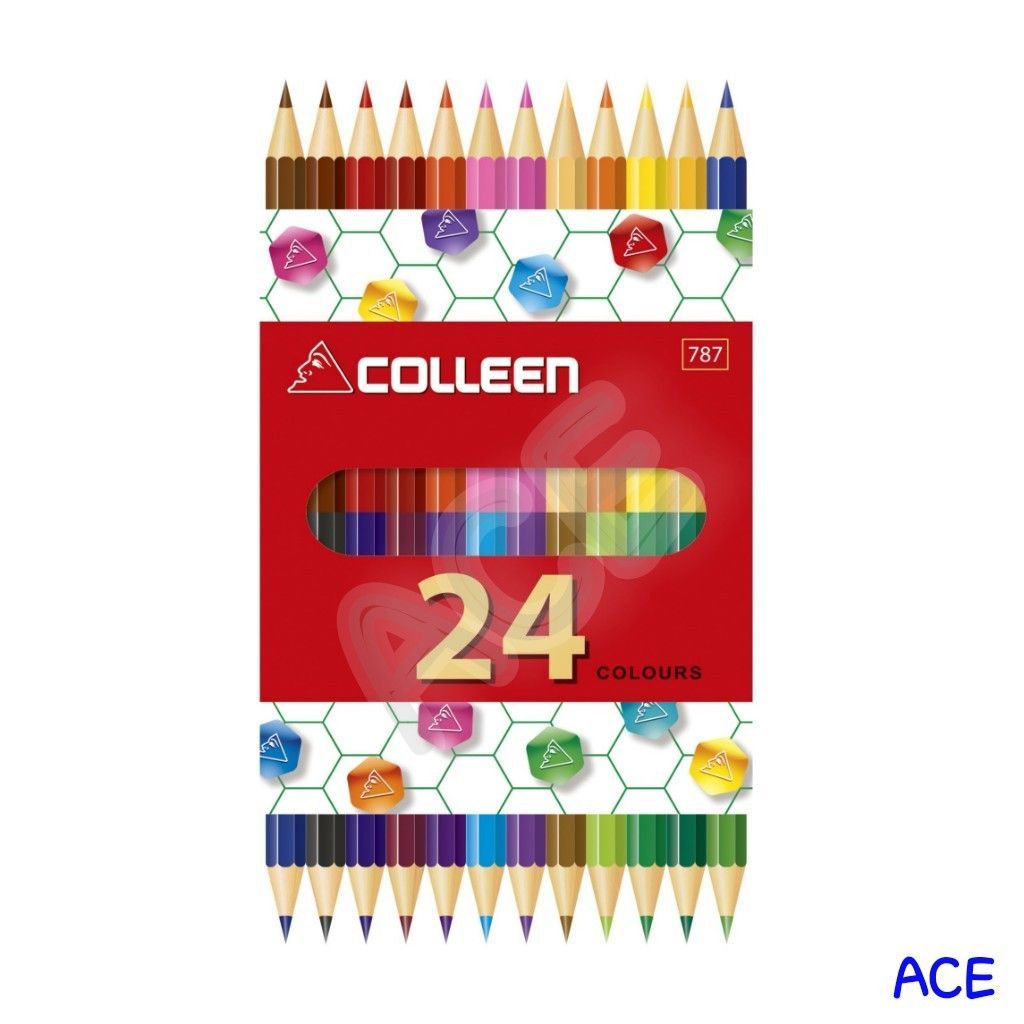 Colleen สีไม้คอลลีน 2 หัว 12 แท่ง 24 สี รุ่น787