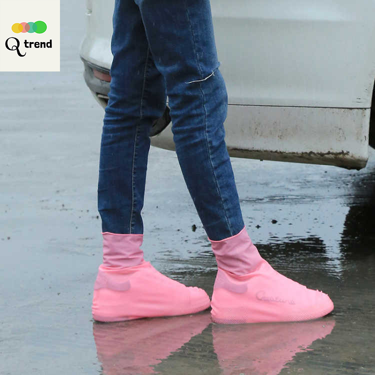Q Trend Waterproof shoes ถุงรองเท้ากันน้ำซิลิโคน คลุมรองเท้า กันน้ำ กันลื่น  N1835