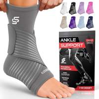 JOWSUA ผ้ารัดข้อเท้าแบบรัดเฉพาะจุด Ankle Support ลดอาการแพลง รองช้ำ เสริมการฟื้นฟู ปรับกระชับได้