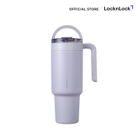 LocknLock แก้วน้ำเก็บอุณหภูมิเคลือบเซรามิก หูจับคู่ Metro Cafe Dual Handle Ceramic Tumbler ความจุ 1.2 L. รุ่น LHC4422 (ฐานไม่มีซิลิโคนกันลื่น)