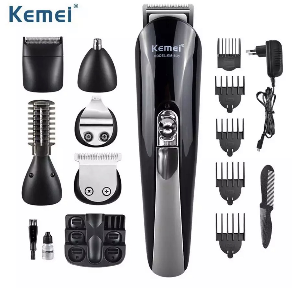 ชุดปัตตาเลี่ยนไร้สาย 11 In 1 Kemei KM-600 ตัดผมแต่งผม โกนหนวด Electric Hair Trimmer Hair Clipper