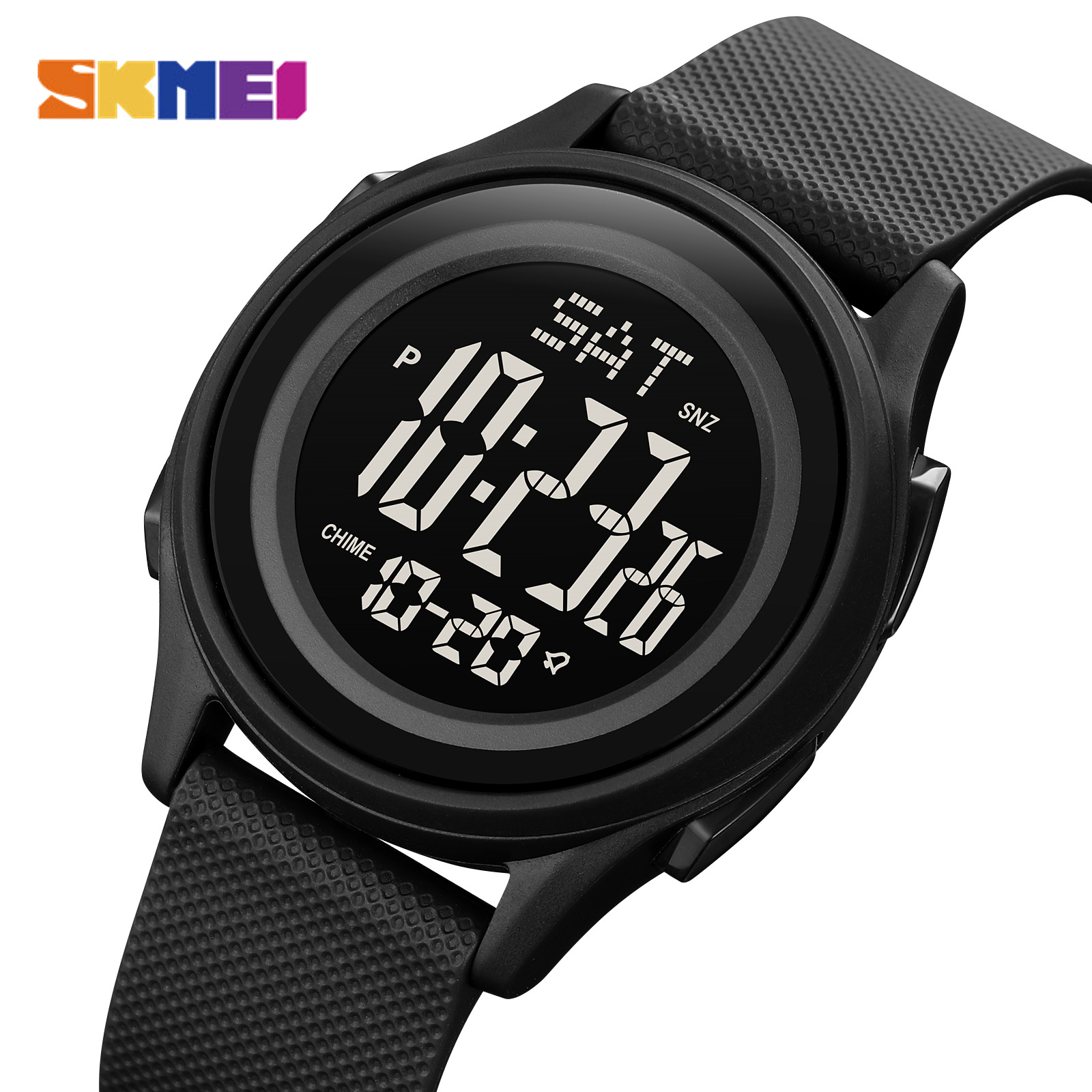 SKMEI For man fashion watch Waterproof 30 meters Glass mirrordual time, stopwatch timing, LED night light electronic watch ราคา 258 บาท*ส่งฟรี
