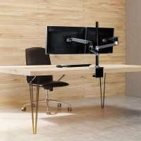 Ergotron LX Dual Stacking Arm Tall Pole /Bright White / Matte Black / Polish Aluminum - 10 Yrs Warranty