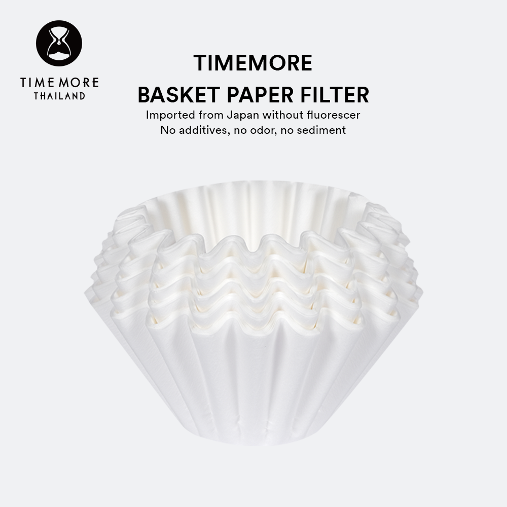 TIMEMORE Basket Paper Filter 01 for B75 - กระดาษกรองทรง Basket ราคา 180 บาท*ส่งฟรี