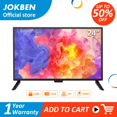 JOKBEN แอลอีดีทีวี 24 นิ้วทีวีจอแบน HD HDMI-AV-VGA-USB ราคาพิเศษ