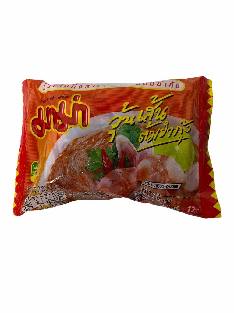 มาม่า MAMA วุ้นเส้นกึ่งสำเร็จรูป รส ต้มยำกุ้ง,ซองสีส้ม-ขาว TOMYUM 40g 1 ซอง ราคาพิเศษ สินค้าพร้อมส่ง ราคา 25 บาท*ส่งฟรี