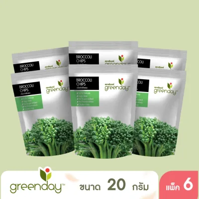 [แพ็ก 6] Greenday Bloccori Chips บล๊อคโคลี่กรอบ 20 กรัม