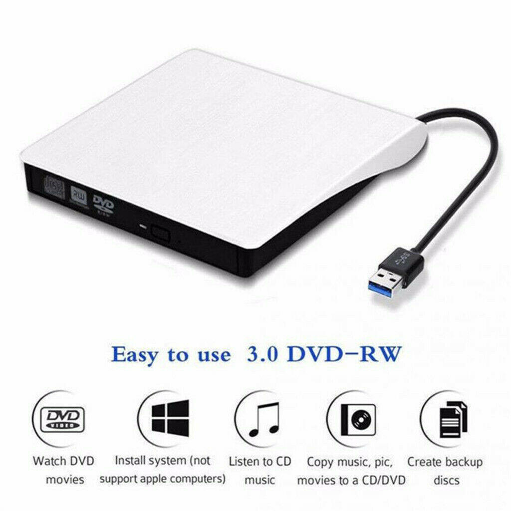 ?ส่งเร็ว?ร้านDMแท้ๆ USB 3.0 DVD-RW External Slim Writer / Burner / rewriter / CD Rom Drive แบบพกพา อ่านเขียน Play & Play