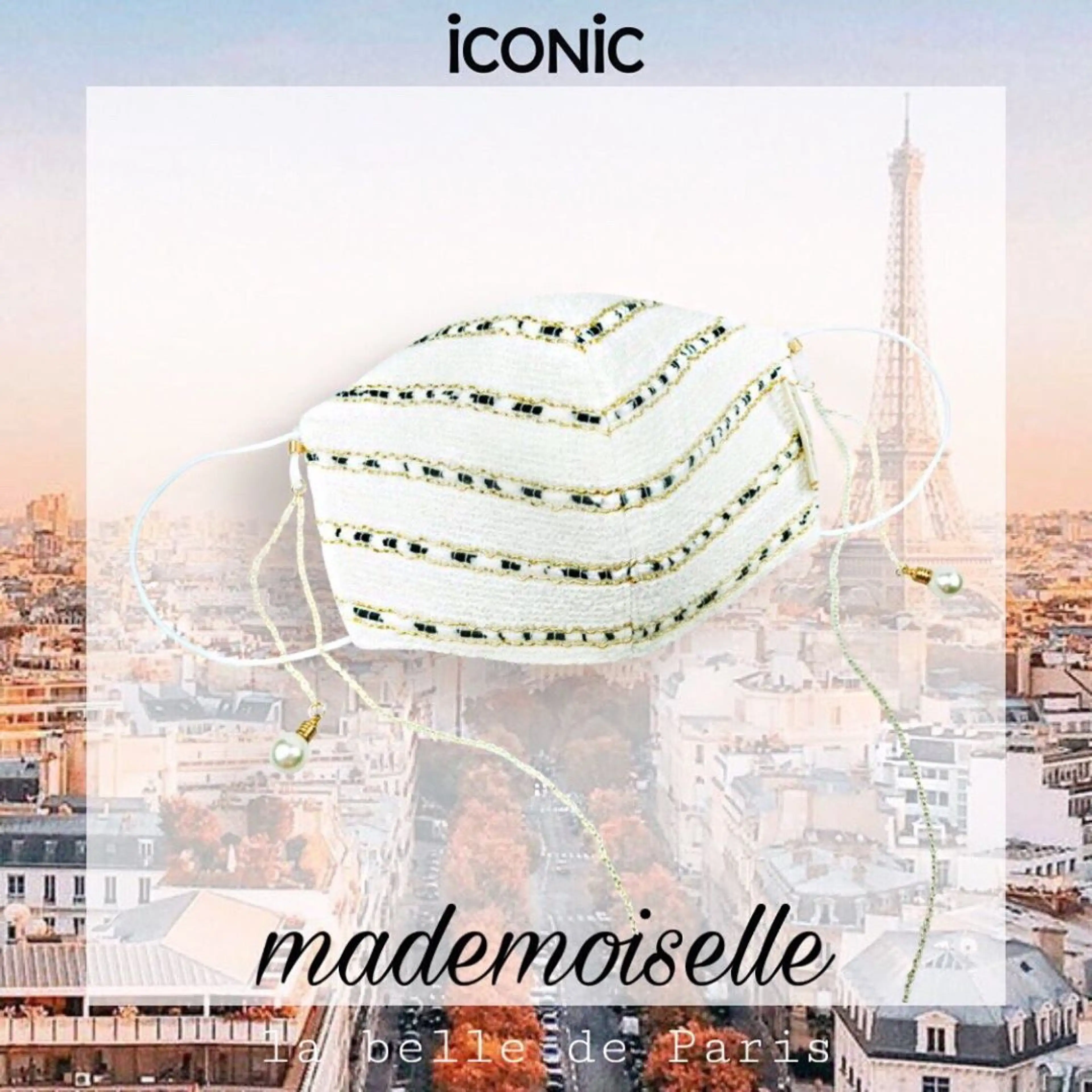 iCONiC - Bonjour Madmoiselle MASK #4434 - หน้ากากผ้า หน้ากากอนามัย รุ่นใหม่ ล่าสุด ออกแบบ เพื่อ Working Woman โดยเฉพาะ ดีไซน์ โก้หรูหรา
